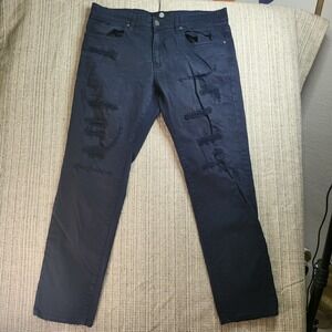 Jordan Craig Black Aaron Jeans Mens Legacy Ed 36x32 Distressed Thrashed Straight